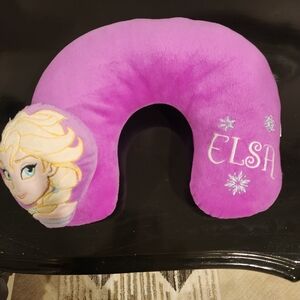 Disney Frozen Elsa Fuchsia Plush Travel Neck Pillow